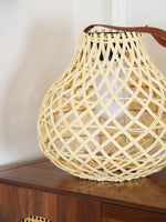 Woven Sphere Solar Lantern Outdoor Lamp