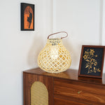 Woven Sphere Solar Lantern Outdoor Lamp