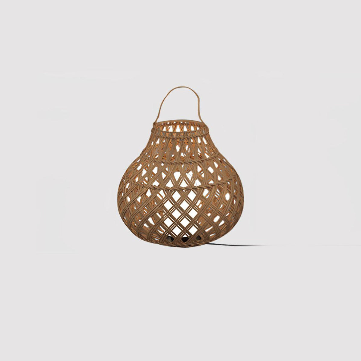 Woven Sphere Solar Lantern Outdoor Lamp