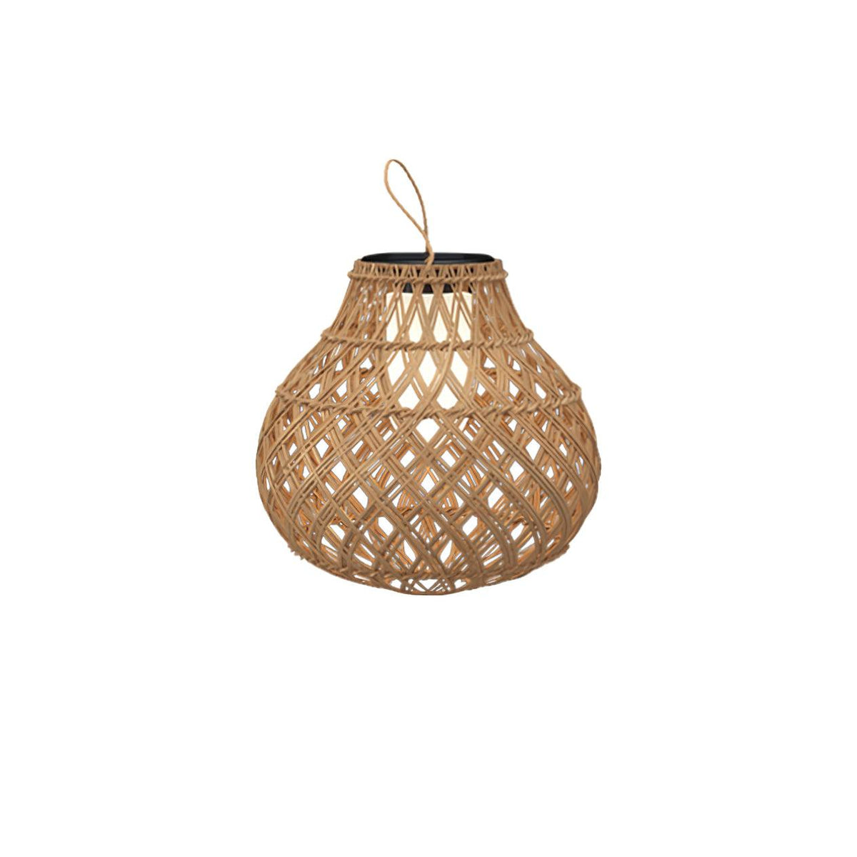 Woven Sphere Solar Lantern Outdoor Lamp
