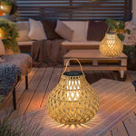 Woven Sphere Solar Lantern Outdoor Lamp