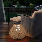 Woven Sphere Solar Lantern Outdoor Lamp