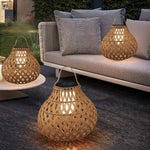 Woven Sphere Solar Lantern Outdoor Lamp