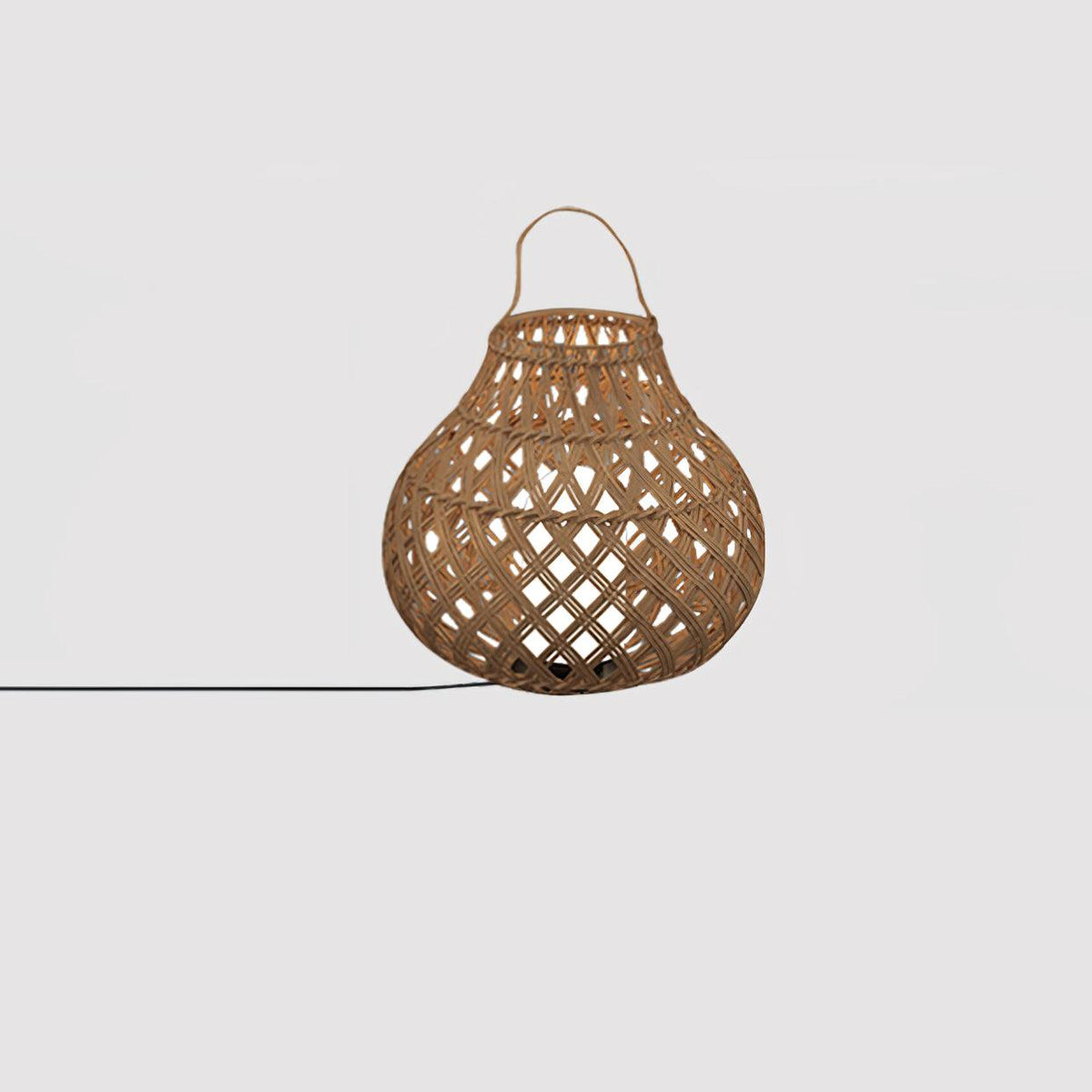 Woven Sphere Solar Lantern Outdoor Lamp
