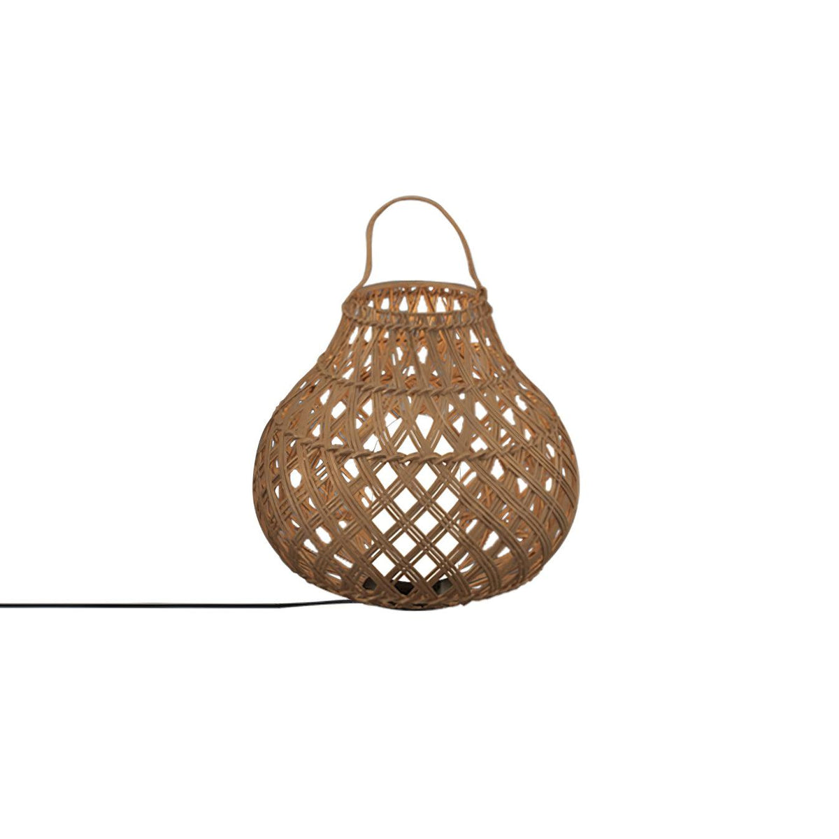 Woven Sphere Solar Lantern Outdoor Lamp
