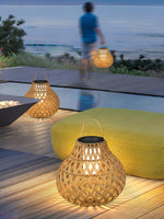 Woven Sphere Solar Lantern Outdoor Lamp