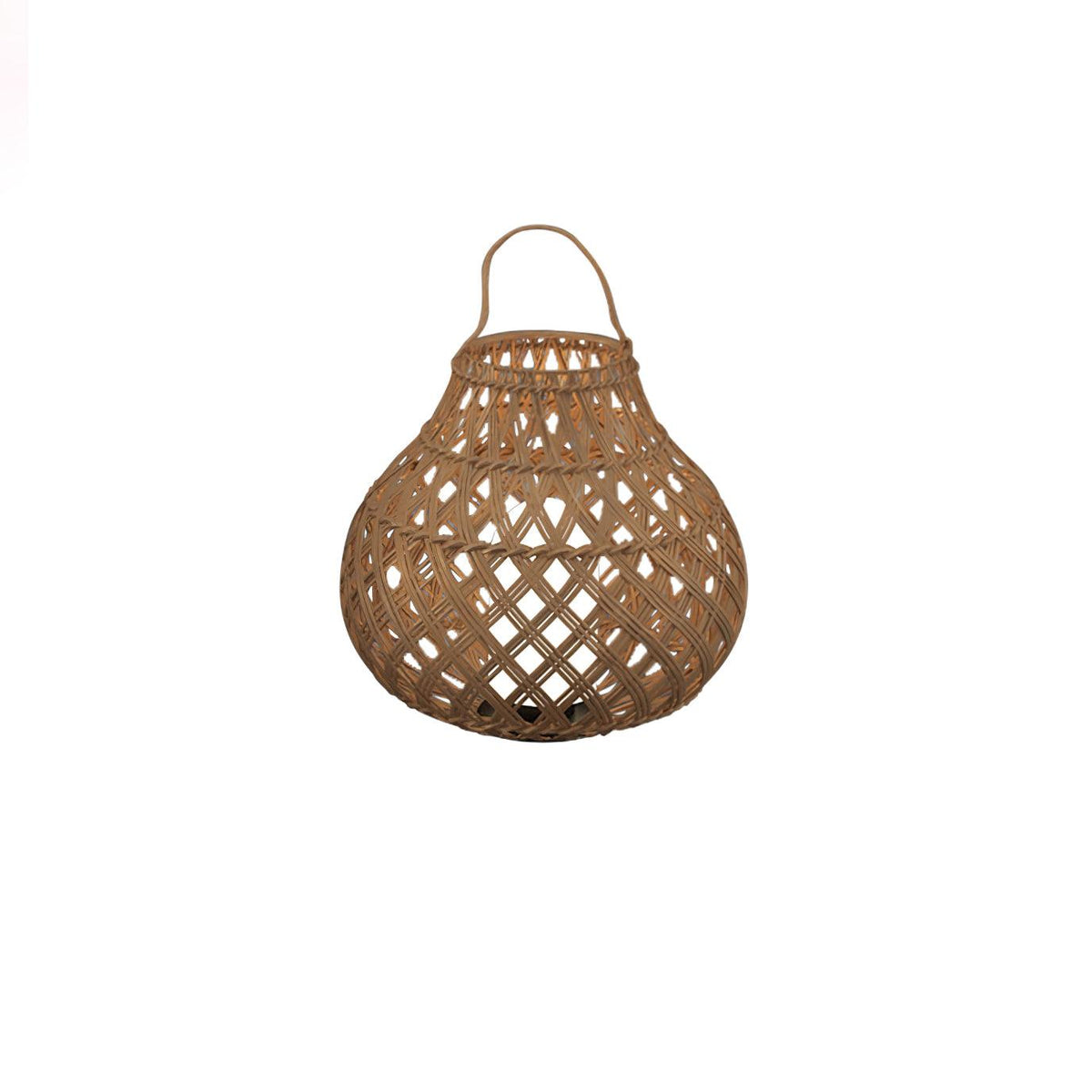Woven Sphere Solar Lantern Outdoor Lamp