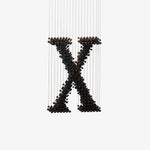 Charcoal Chandelier X – Modern Linear LED Pendant for Dining & Living Spaces