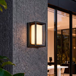 Aurelia Brass LED Outdoor Wall Sconce with Marble Accent