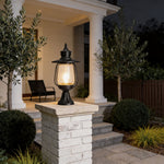 Modern Pillar Lights for Gate – Minimalist Outdoor Post Lighting in Black