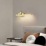 Italian Minimalist Brass LED Wall Sconce with Acrylic Diffuser