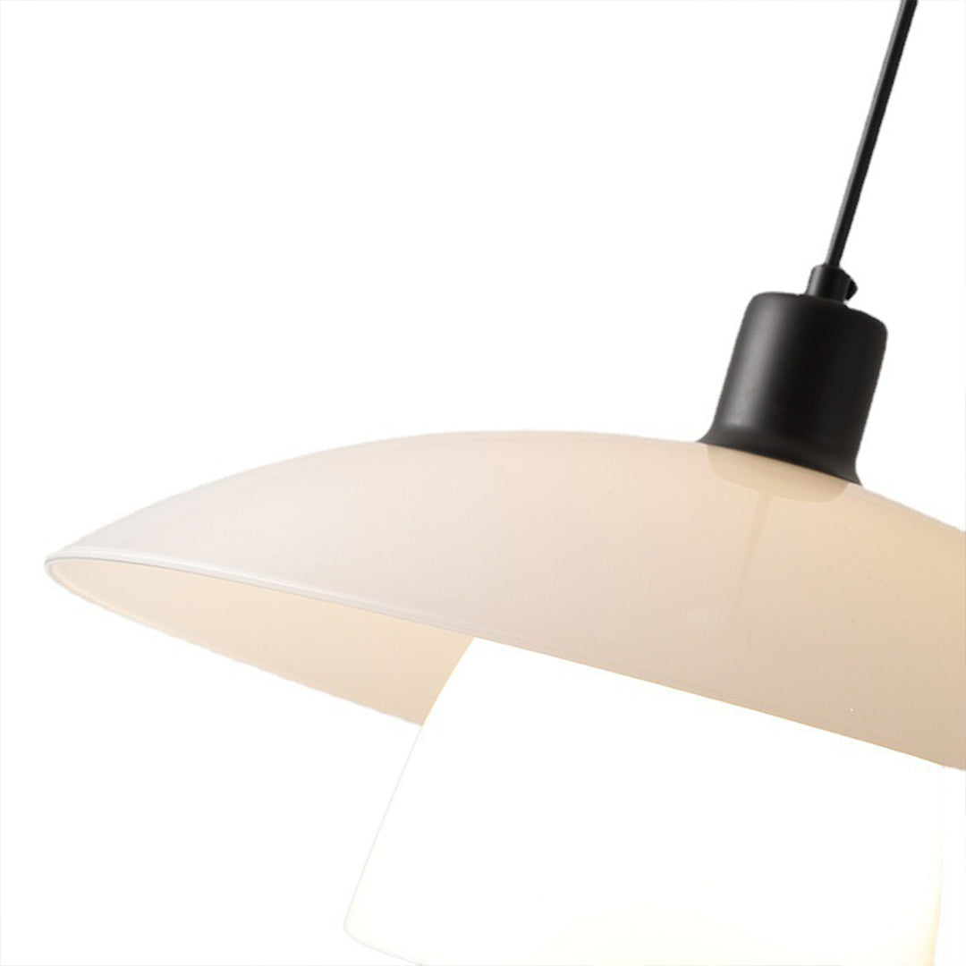 Opal Glass Pendant Light Wabi-Sabi Minimalist Hanging Lamp for Dining Room
