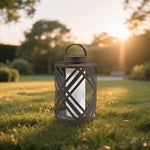 Perforated Stainless Steel Landscape Light with Warm LED Glow