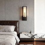 Rectangular Copper Wall Sconce with Cloud Stone Shade