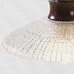 South Seas Brass Wall Sconce with White Wax Wood and Glass Shade