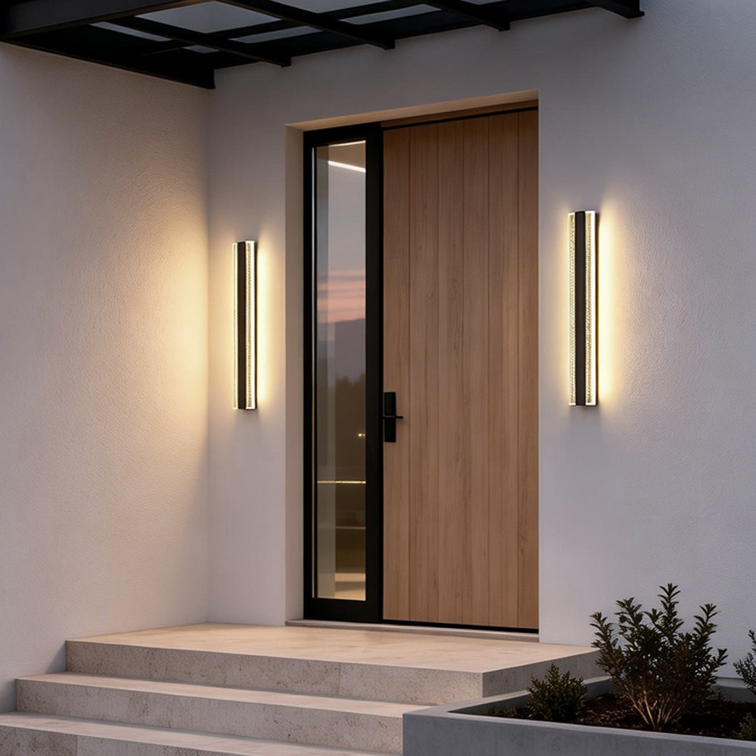 Luma Crystal Linear Wall Sconce — Waterproof LED Outdoor Lighting