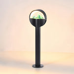 Lumina Frosted Globe Pathway Light — Modern Aluminum LED Bollard for Garden Walkways