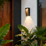 Modern Outdoor Wall Sconce with Clear Glass Shade in Black Finish