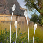Crystal Bloom LED Landscape Garden Light in White Aluminum