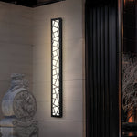 Linear Outdoor Wall Light in Black with Integrated LED, Weatherproof Minimalist Design