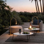 Modern LED Garden Path Lights in Gold Aluminum for Outdoor Landscapes