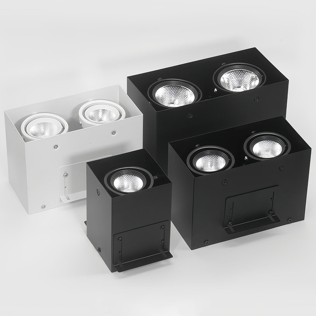 Modern Square Recessed Ceiling Lights with Adjustable Gimbal, 4-Pack LED Downlights