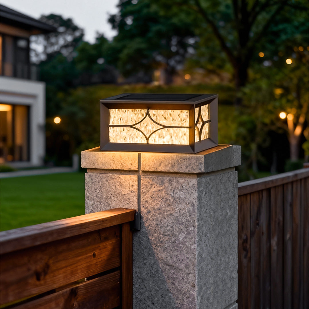 Aria Outdoor Pillar Light – Modern Aluminum Fence Post Lantern