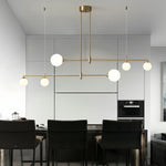 Bubble Glass Pendant Light in Brass for Modern Dining and Kitchen Island