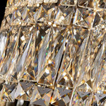 Modern Crystal Chandelier with LED Lighting, Stainless Steel Frame, Dimmable