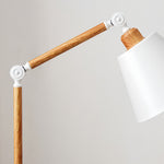 Modern Metallic Floor Lamp with Adjustable Arm for Living Room