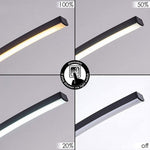 Aurelia Three-Arc LED Semi Flush Mount Ceiling Light in Black