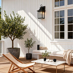 Outdoor Wall Sconce in Blackened Brass with Clear Glass – IP55 Waterproof