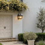 European Solar Wall Sconce with Diamond Glass Shade in Copper