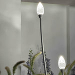 Crystal Bloom LED Landscape Garden Light in White Aluminum