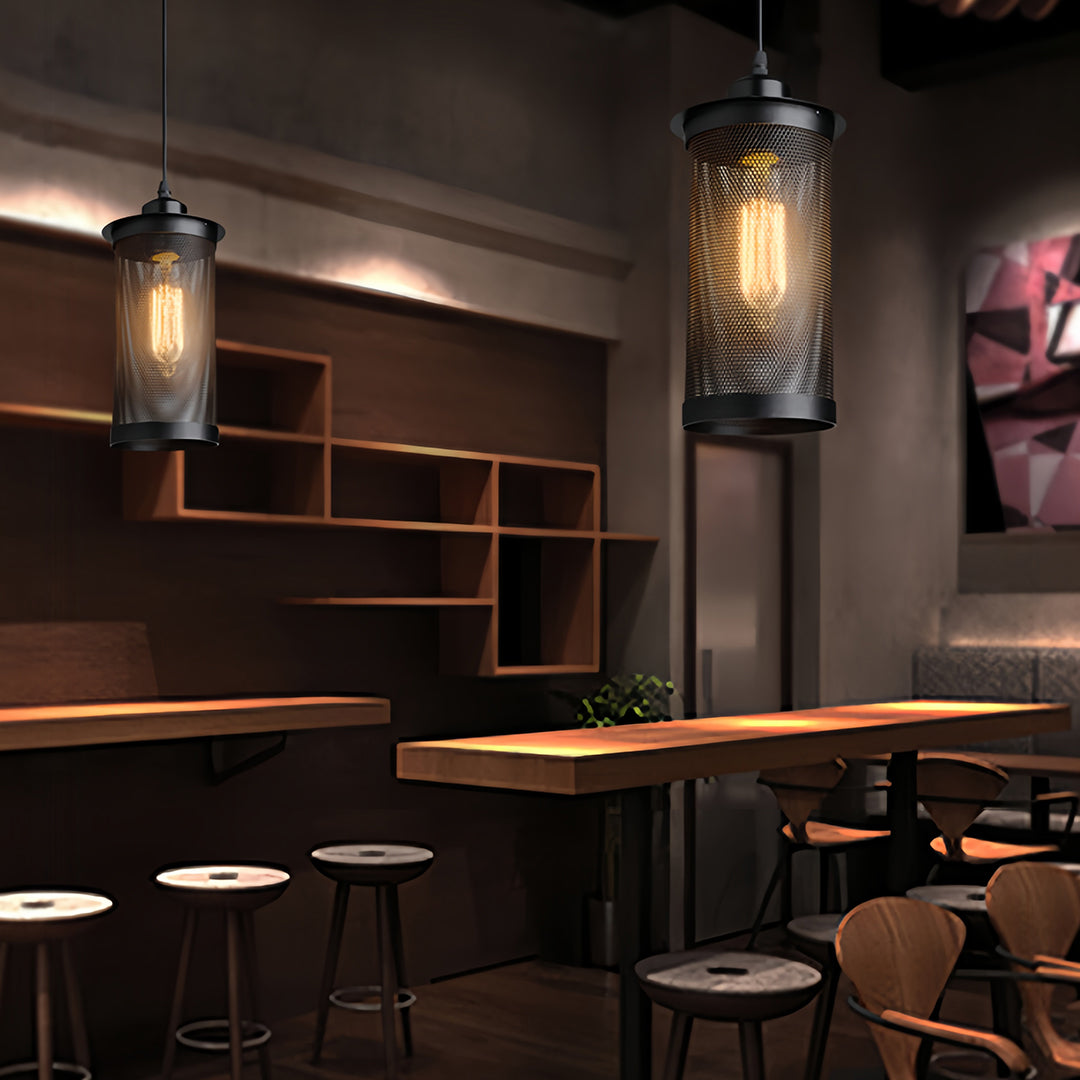 Industrial Iron Pendant Light with Three E27 Bulbs, Adjustable Chain
