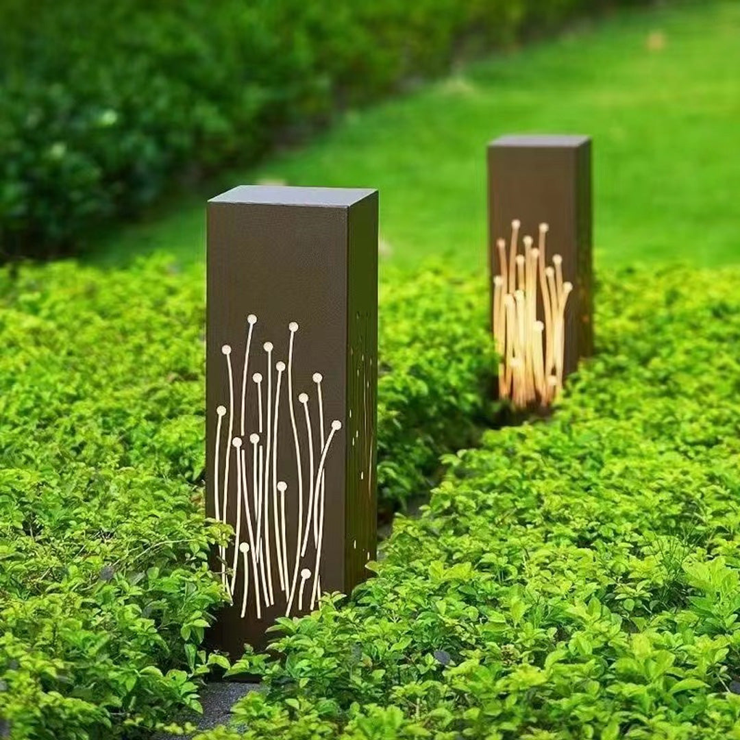Modern Aluminum Pathway Bollard Light with Warm LED Glow