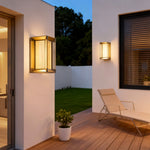Modern Outdoor Wall Sconce with Ribbed or Frosted Glass, IP55 Waterproof