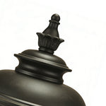 European Classic Outdoor Pillar Gate Light in Sand-Black Aluminum