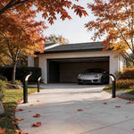 Curved LED Path Light in Black for Modern Landscape Illumination