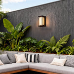 Aurelia Brass LED Outdoor Wall Sconce with Marble Accent