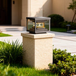 Modern Stainless Steel Gate Pillar Lights for Outdoor Courtyard