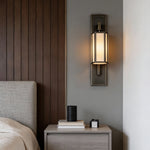 Aurelia Black Brass Wall Sconce with Marble Accent – Modern Retro LED Lighting