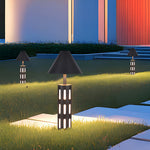 Industrial Perforated Cylindrical Bollard Light for Pathways