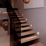 Round Flush Mount LED Step Light with Motion Sensor for Modern Staircases