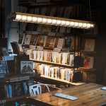 Linear LED Pendant Light with Vintage Industrial Design