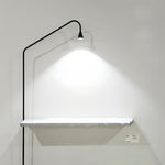 Black and Gold LED Floor Lamp – Minimalist Reading Light for Modern Interiors