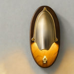 Artisan Wooden Wall Sconce with Brass Accents – Vintage Medieval Design