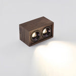 Walnut Multi-Head LED Recessed Downlights for Modern Interiors