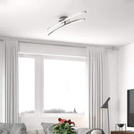 Aura Dual LED Semi Flush Mount Ceiling Light with Rotating Strips