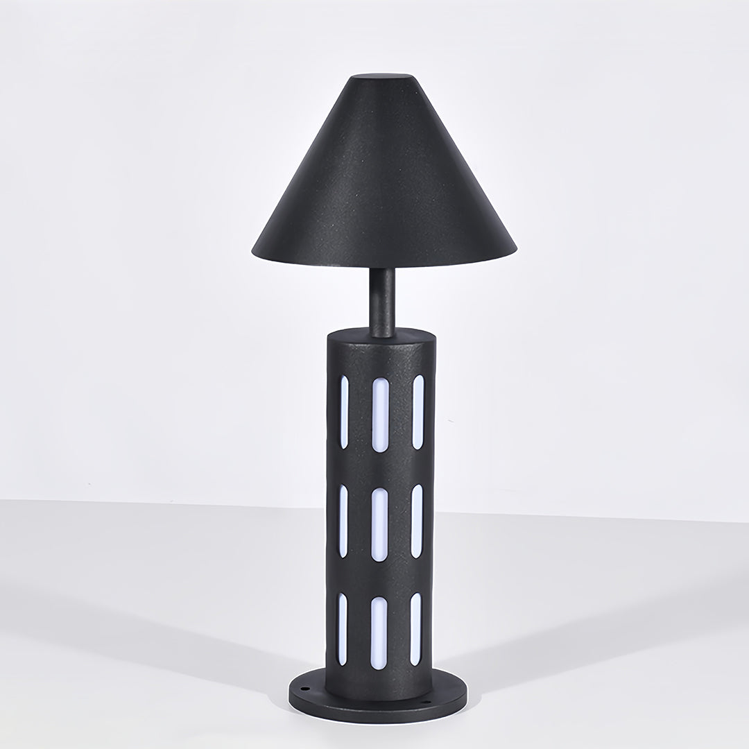Industrial Perforated Cylindrical Bollard Light for Pathways